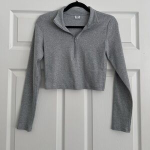 Aritzia Sunday Best Cropped Quarter Zip Top